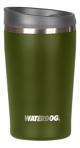 Vaso Taza Térmica Tapa Hermética Waterdog American 380 Ml Cc Color Verde