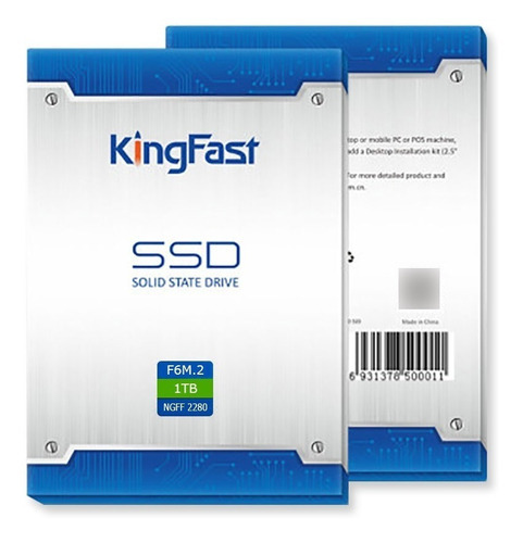 Unidade SSD M2 2280 de 1 TB - Cor branca Kingfast