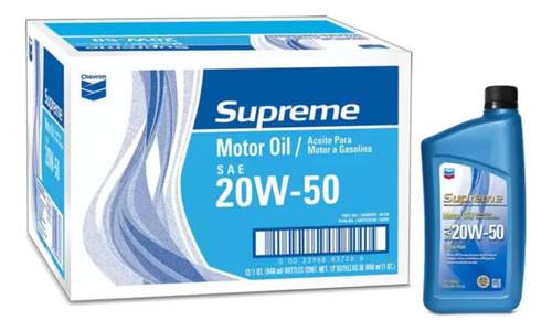 Chevron Supreme 20w50 (caja 12/1qts) (made In Usa)