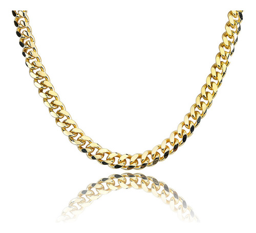 Collar De Cadena De Eslabones Cubanos De Miami Para Hombre C