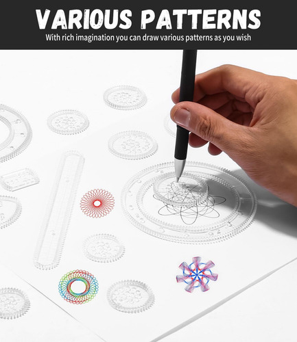 Spirograph, Juego De Espiral, 28 Piezas Juego De Regla