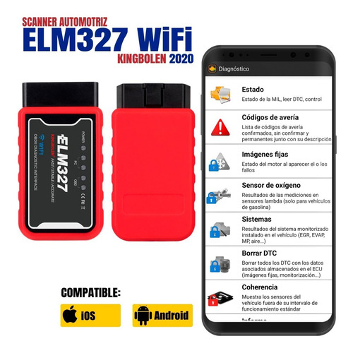 Elm327 Wifi Obd2 Escaner iPad, iPhone, Android, Pc