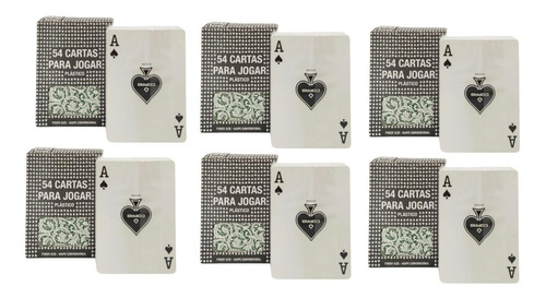 Caixa 12 Baralhos Plástico Resistente Jogo Poker Truco Copag