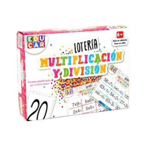 Lotería Multiplicación Y División Material Didáctico Edu-188