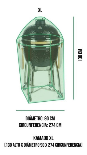 Imagen 2 de 5 de Funda Premium Kamado Argentino Gran Asador Patagonico