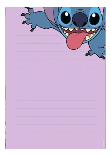 Block De Notas Mooving Stitch Kawaii C/ 120 Hojas Tapa Dura Stitch