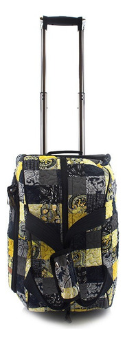 Mala Com Rodas Travel Set Patchwork Giulianna Fiori Cor Amarelo/preto