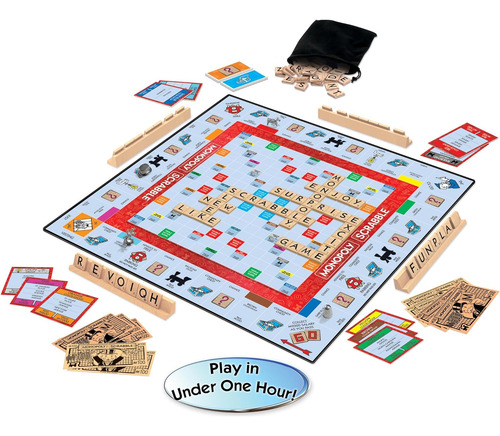 Monopoly Scrabble Game, Juega En Menos De Una Hora, Puntú...