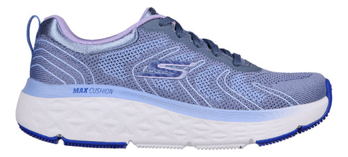 Tenis Skechers Mujer Max Cushioning Delta Azul - Blanco