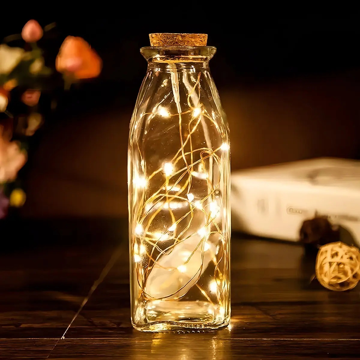 Guirnalda Luciérnaga 5 M 50 Led Cálida A Pila Alta Calidad Luces