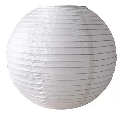 Pantalla De Papel Forma De Globo Lampara China Blanca 20 Cm 