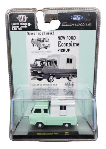 M2 1:64 1965 Ford Econoline Truck Camper Verde 