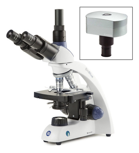 Microscopio de polarización profesional BIOBLUE - KABLA BIOBLUE SERIES EBB-4253 blanco/negro 127V