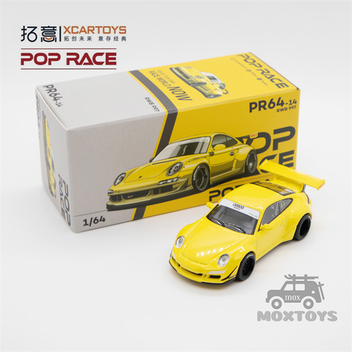 Modelo De Coche Poprace 1:64 Rwb 997 Amarillo