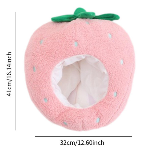 Strawberry Hat Selfie Hat Photo Prop Cute Plush Headgear