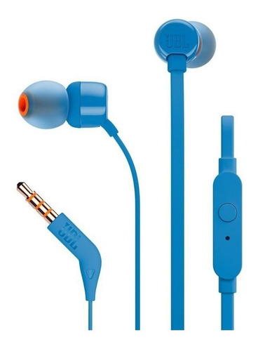 Imagen 2 de 4 de Auriculares in-ear JBL Tune 110 JBLT110 x 1 unidades blue