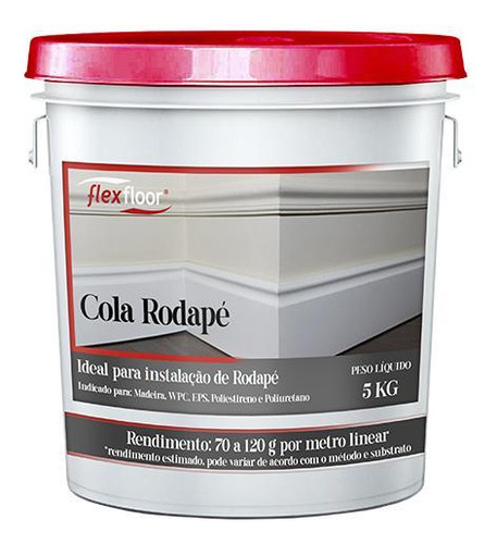 Cola Rodapé Flexfloor Balde 5kg