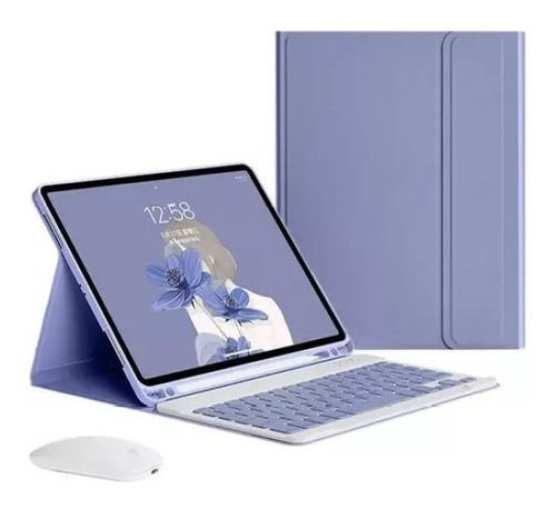 Funda Con Teclado Y Mouse Para iPad 9th 8th 7th 10.2 Pulgada