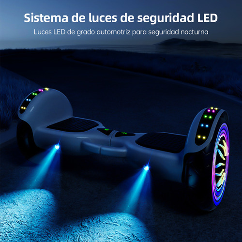 Hoverboard Skate Elétrico Patinete Preto 6.5 Led Bluetooth
