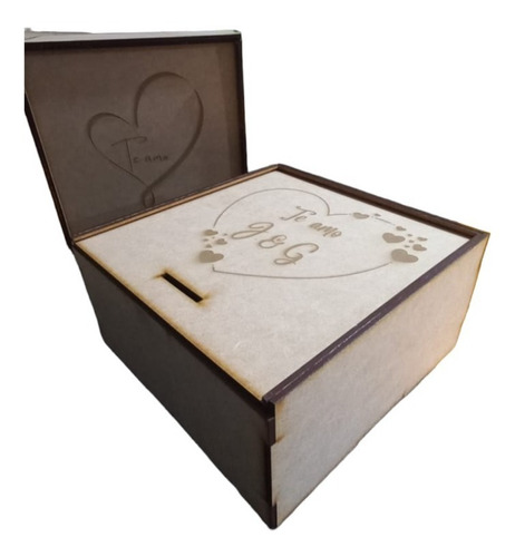 Caja Cumpleaños Mdf 20x20 Regalos Amor 14 Febrero Sorpresa