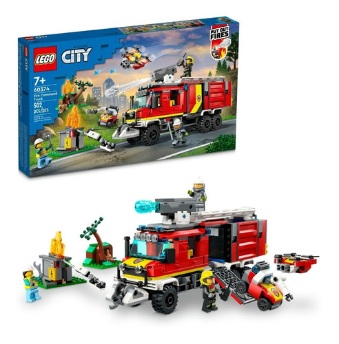 Kit Lego City Unidad Móvil De Control De Incendios 60374 3+ Cantidad de piezas 502