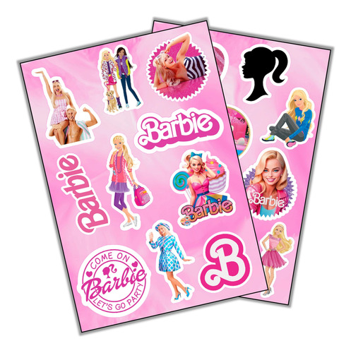 Kit Imprimible Stickers Barbie Calcos
