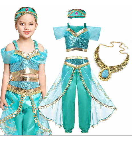 Disfraz Princesa Jazmín Aladdin Halloween Cumpleaños