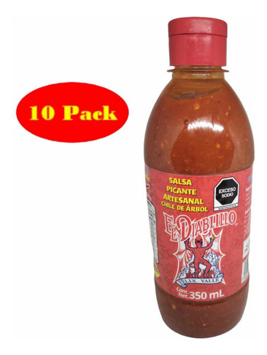 Salsa Chilpete Diablillo Martajada Artesanal 10 Pack