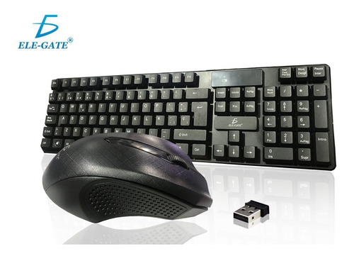 Kit Teclado Multimedia Y Mouse Inalambrico Color del mouse Negro Color del teclado Negro