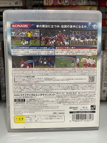 Jogo Ps3 Pes Winning Eleven 2009 Físico Japonês