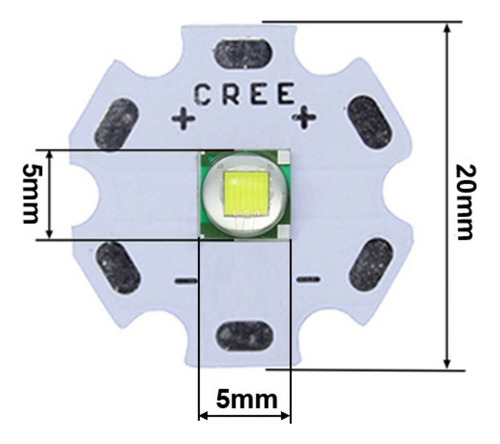 Super Chip Led Cree 10w Xml T6 Farol Lanterna Varias Cores