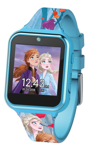 Reloj Infantil Smartwatch Disney Frozen Color De La Caja Azul