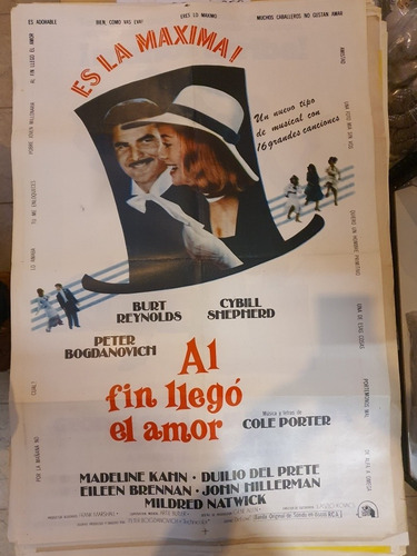 Antiguo Afiche De Cine Original-2358-al Fin Llego' El Amor-