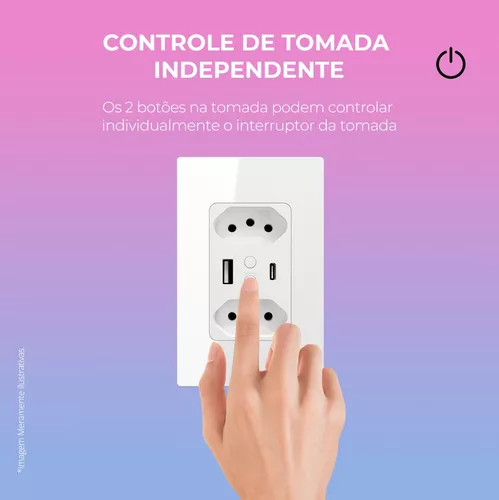 Tomada Inteligente WiFi 2 Portas USB - Smartfy