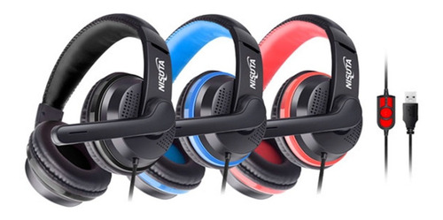 Imagen 2 de 2 de Auriculares Gamer Nisuta Nsaug91 Negro Usb Pc Ps4 Full