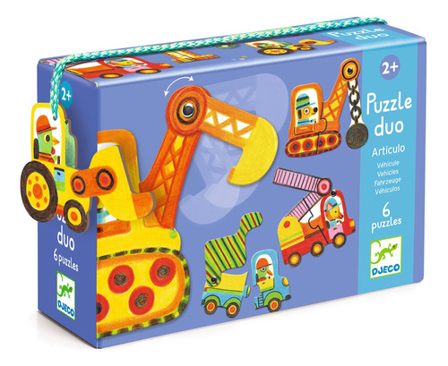 Juego 6 Puzzles De Maquinas Para 2 Años - Djeco -