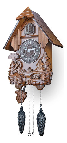 Reloj De Cuco Timegear Con Modo Automático, Péndulo Oscilant
