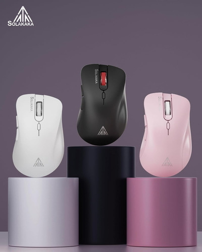 Solakaka Sm66 Blanco Silencioso Modo Dual Bluetooth/2.4gh...