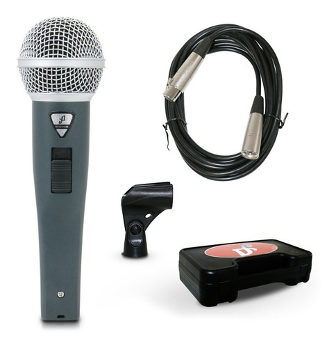 Microfone Arcano Dinâmico Rhodon-8b Xlr-xlr + Pop Filter