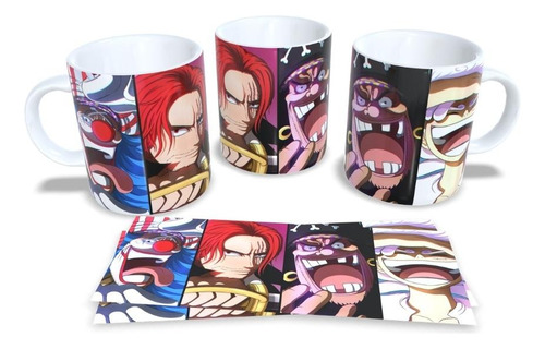 Caneca Porcelana - One Piece - Os 4 Novos Yonkous