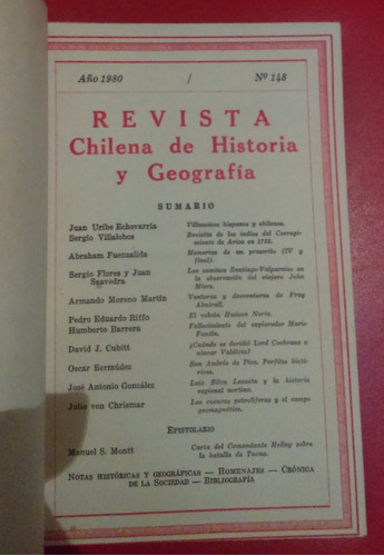 Revista Chilena De Historia Y Geografía N.º 148 