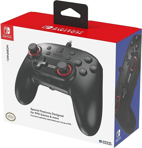 Control Alambrico HoriPad Apuntado Por Movimiento Fps Switch Color Negro