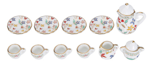 Té De Flores De Porcelana En Miniatura 1:12 De Dollhouse Kit