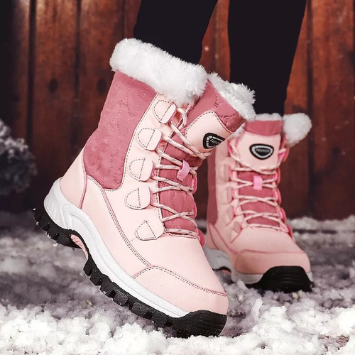Nuevas Botas De Nieve De Invierno Impermeables Y Cálidas Par