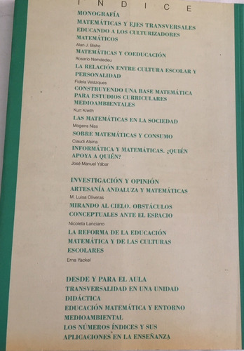 Libro Revista Uno Matematica Y Ejes Transversales N°6