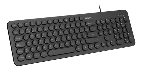 Teclado Philips K334 Cable Usb Español Ñ Teclas Redondas Pc