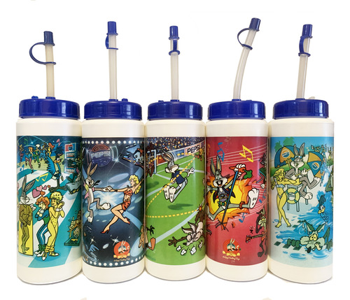 Pepsilindros Looney Tunes Coleccion 5 Pzs 1990 Y 1991 (Usado)