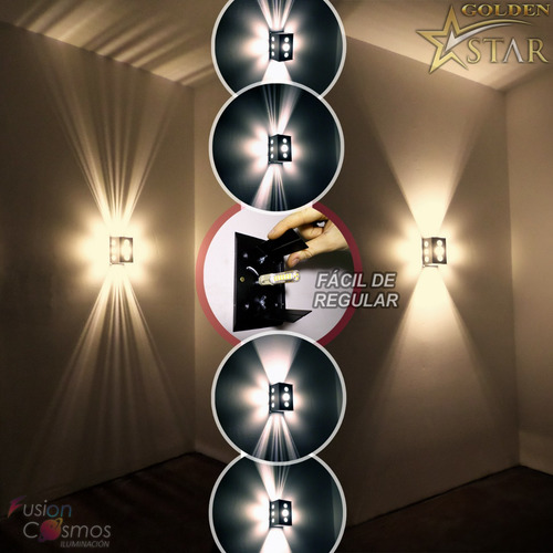 Imagen 5 de 10 de Tortuga Hierro Pared Farol 10 Efectos Moderno P/ Led Fabrica