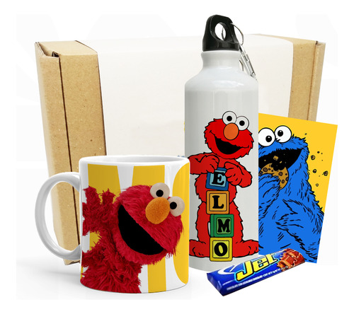 Kit De Regalo Plaza Sesamo  / Mug Elmo / Muppets