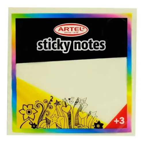 Bloc Notes Adhésif Q Connect Neon - 75x75 Mm, Rose, Papier Collant